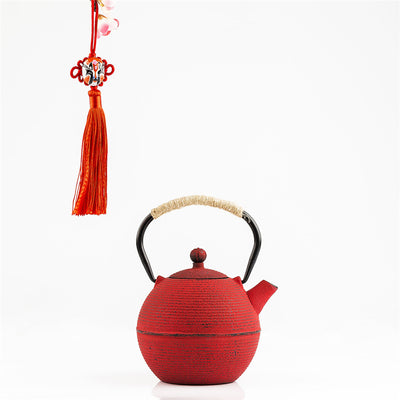 Tetera de Hierro Roja y Amarilla 680ml - Juego de Té Profesional para Restaurantes - Image 10