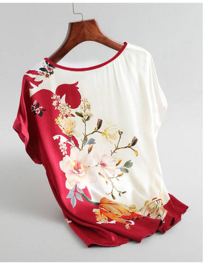 Blusa Suelta de Manga Corta para Mujer Talla Grande - Image 4