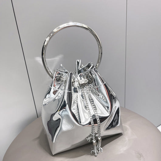 Bolso Mensajero de Cadena Metálica para Mujer
