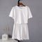 Conjunto de Verano Casual para Mujer - Blusa y Shorts de Algodón