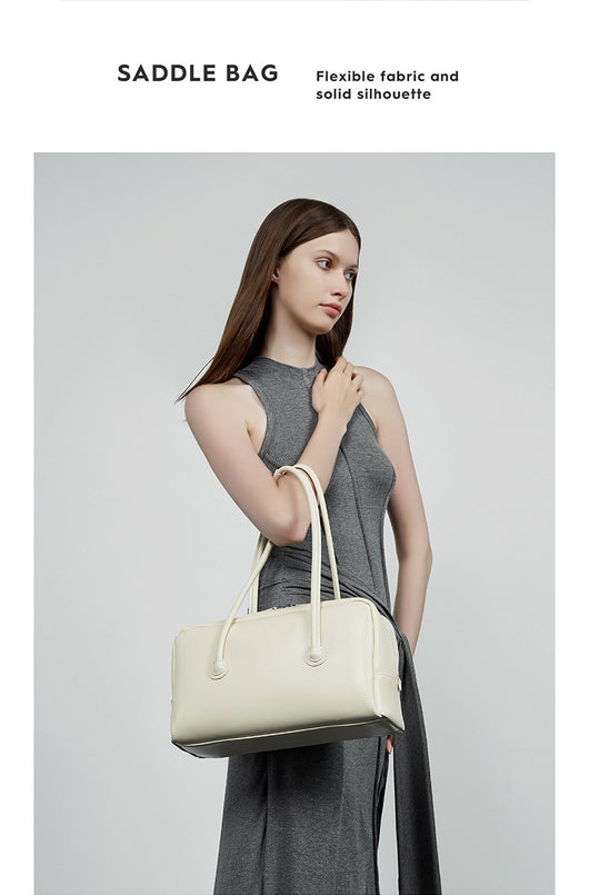 Bolso Boston de Cuero Genuino para Mujer - Portátil y Elegante - Image 21