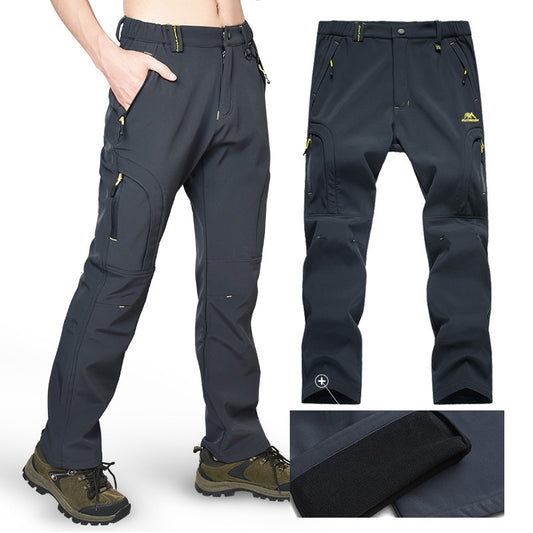 Pantalones de Senderismo Impermeables y Cálidos de Corte Holgado