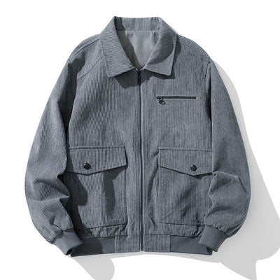 Abrigo de Pana Estilo Coreano Japonés con Solapa - Uniforme Moderno - Image 6