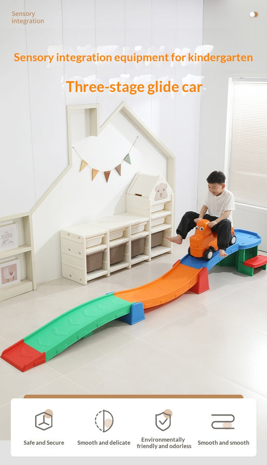 Pista de Deslizamiento Sensorial con Auto de Entrenamiento para Exterior - Image 16