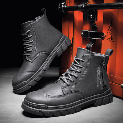 Botas Militares Altas Estilo Británico para Hombre - Image 4