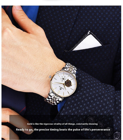Reloj Mecánico Automático Profesional Hueco Tres Agujas Resistente al Agua para Hombre - Image 12