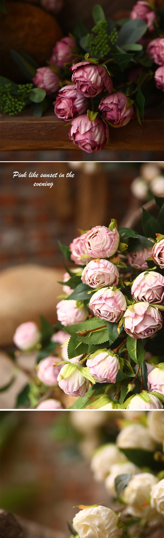 Rosa Clásica Francesa con Bordes Quemados - Flor Seca Artificial - Image 18