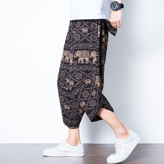 Pantalones Anchos Estilo Tailandés con Elefante - Diseño Retro Nepalí - Image 5