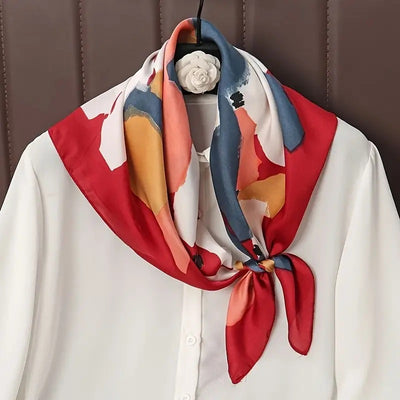 Pañuelo de Seda 70x70 Estilo Coreano - Versátil y Elegante - Image 7