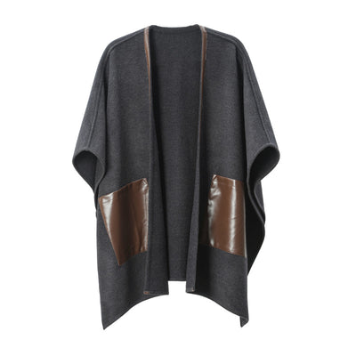 Chal Cruzado de Cuero Crema para Otoño e Invierno - Image 6