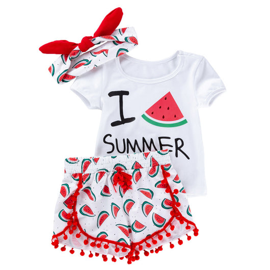 Conjunto de Playa para Niña: Playera y Shorts de Verano con Diadema - Image 7