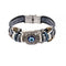 Pulsera de Cuero Turquesa Vintage
