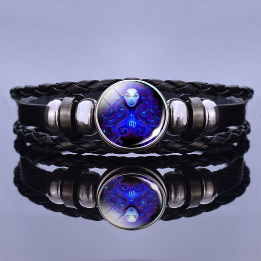 Pulsera de Pareja Constelaciones Luminosas - Cuero Negro - Image 20