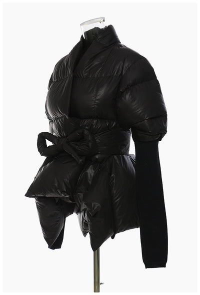 Chaqueta de Algodón Ajustada con Costuras de Camuflaje y Puños Tejidos - Image 8