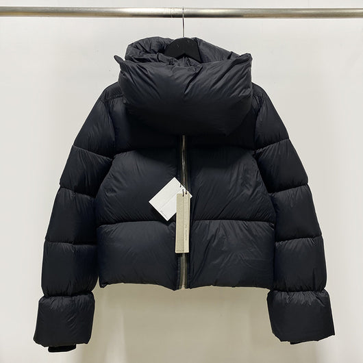 Chaqueta Temperament Blanca de Plumas de Pato con Cuello Alzado y Cierre - Image 12