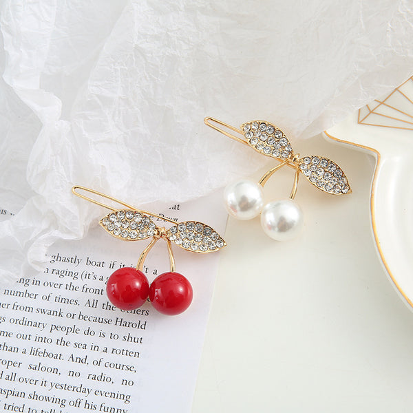 Pasador Perla Brillante con Cristales Rhinestone para Mujer