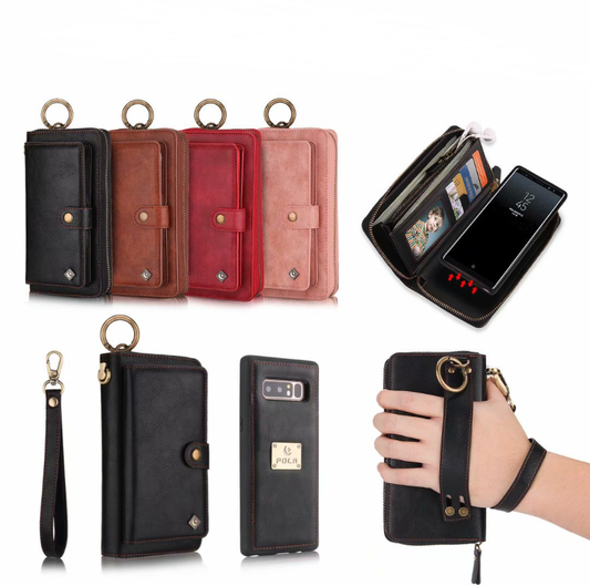Funda Cartera Multifunción con Cremallera para Celular y Auto