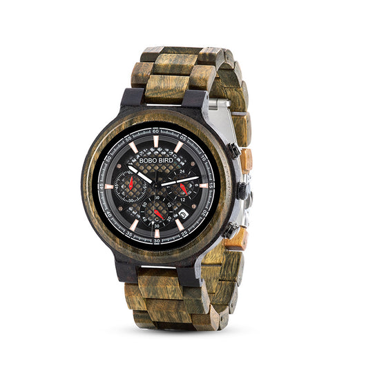 Reloj Multifuncional BOBO BIRD Madera de Sándalo Verde