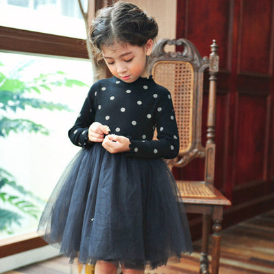 Vestido Infantil Coreano de Manga Larga para Niñas - Otoño e Invierno - Image 5