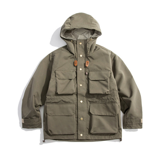 Chaqueta Funcional Retro Guochao - Estilo Casual Americano con Múltiples Bolsillos para Hombre - Image 10
