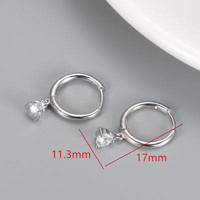 Aretes Minimalistas de Diamante Geométrico - Image 3