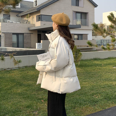 Chaqueta Acolchada Corta Estilo Coreano para Mujer - Image 3