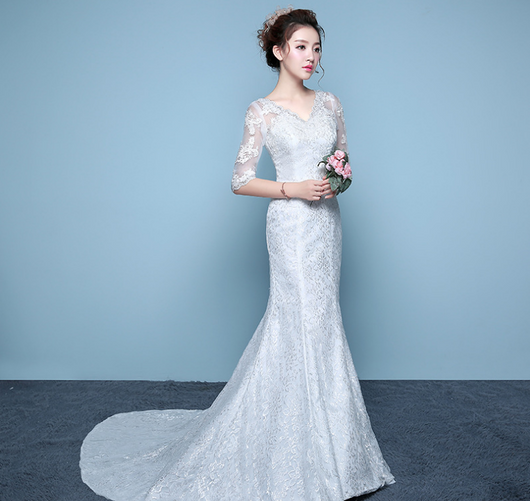 Vestido de Novia Cola Sirena con Cintura Ajustada - Image 4