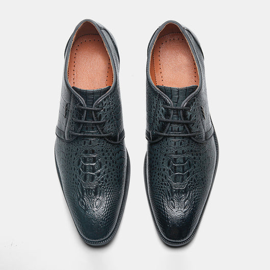 Zapatos de Cuero Vintage para Hombre con Diseño Estampado - Image 3