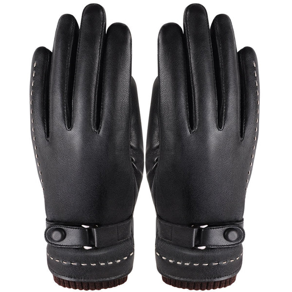 Guantes de Ciclismo Impermeables de Piel de Oveja Lavada con Pantalla Táctil - Image 4