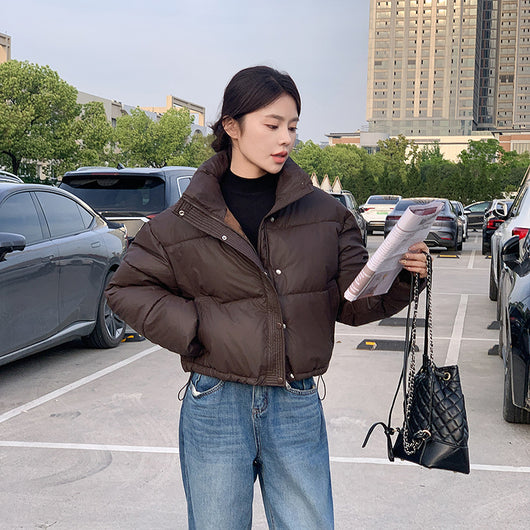 Chaqueta Corta para Mujer con Cuello Alto - Diseño Petite