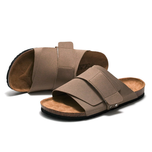 Sandalias de Pareja con Corcho y Cuero para Playa - Image 2