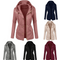Chaqueta Biker de Cuero para Mujer - Diseño Clásico en Colores Sólidos