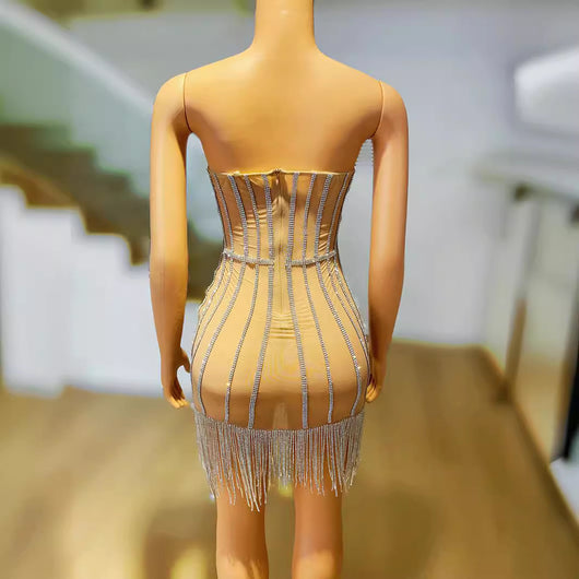 Vestido de Fiesta para Mujer con Detalles de Borlas - Image 4