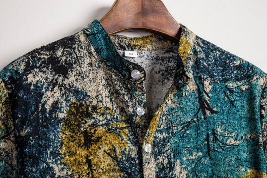 Camisa Floral Manga Corta para Hombre - Image 4