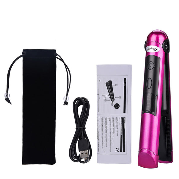 Plancha Alisadora Portátil 2 en 1 con Carga USB y Control de Volumen