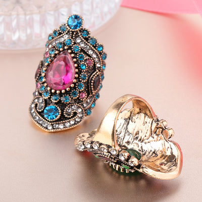Anillo Vintage Diamante Azul Cristal - Image 3