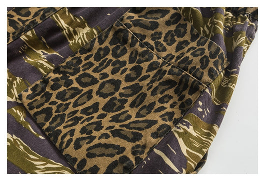 Shorts Cargo Camuflado con Estampado Leopardo - Unisex - Image 15