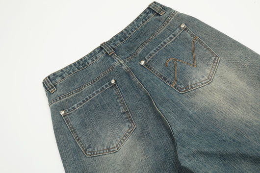 Pantalones Hombre Efecto Desgastado Corte Recto Suelto - Image 21