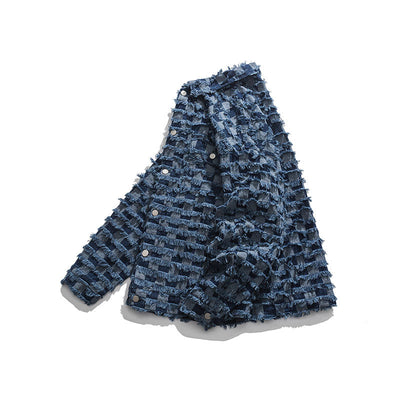Chaqueta de Mezclilla a Cuadros con Cuello de Borrega - Image 2