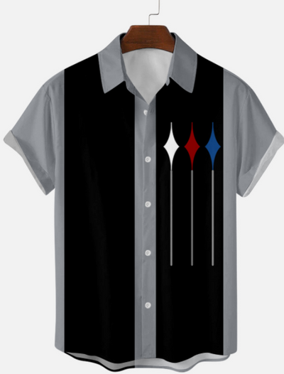 Playera Hombre Manga Corta Estampado 3D Rayas Creativas - Image 12