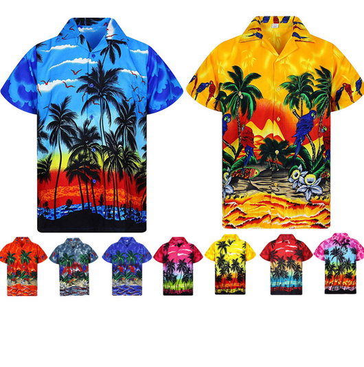 Camisa Suelta Estampada de Algodón