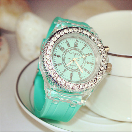 Reloj Deportivo Geneva Unisex con Cristal Luminoso y Correa de Silicona - Image 8
