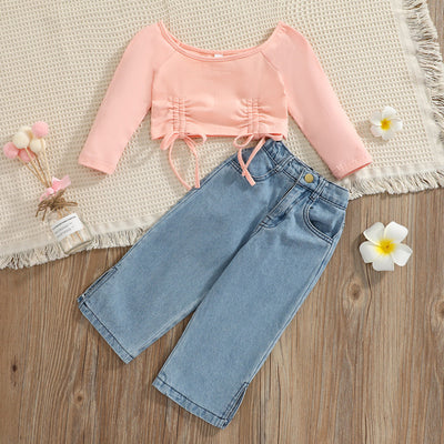 Blusa Infantil Otoño Algodón con Cordones y Mangas Largas - Image 12