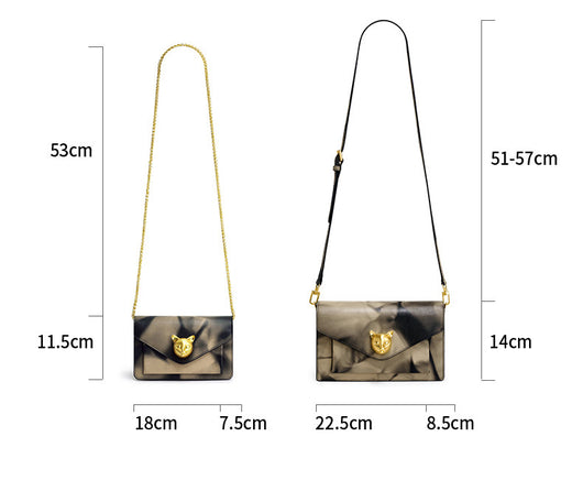 Bolso de Cadena Lujo Minimalista con Detalle de Cabeza de Gato - Image 8