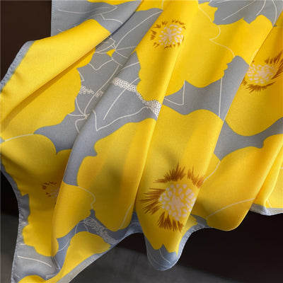 Chal Hijab Protector Solar con Bloques de Color Floral - Image 2