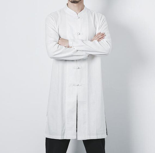 Chaqueta de Botones Lino y Algodón para Hombre - Image 6