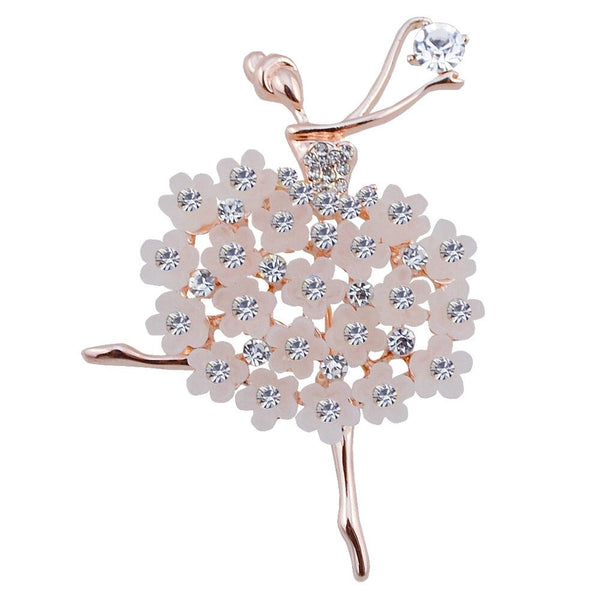 Broche de Aleación Elegante con Diamantes