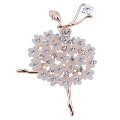 Broche de Aleación Elegante con Diamantes