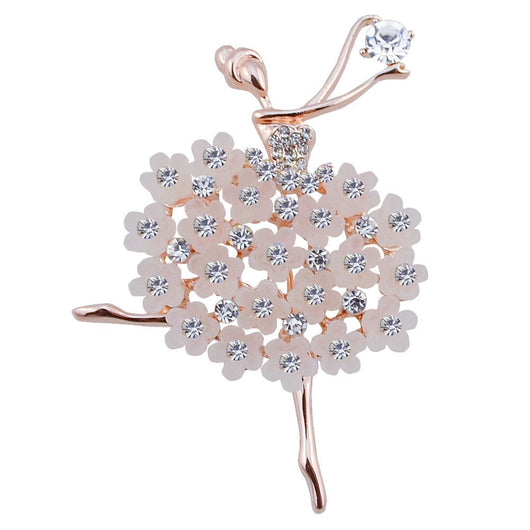 Broche de Aleación Elegante con Diamantes