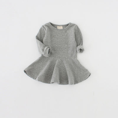 Vestido Infantil Primavera Otoño - Algodón Puro con Volantes, Manga Larga - Image 5